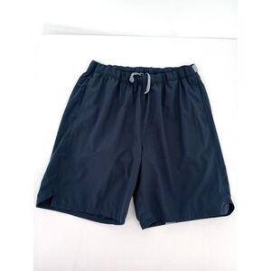 Skora Men's Lined Running Gym Shorts Qwick-Dry Navy, 9" Ins, Size XL